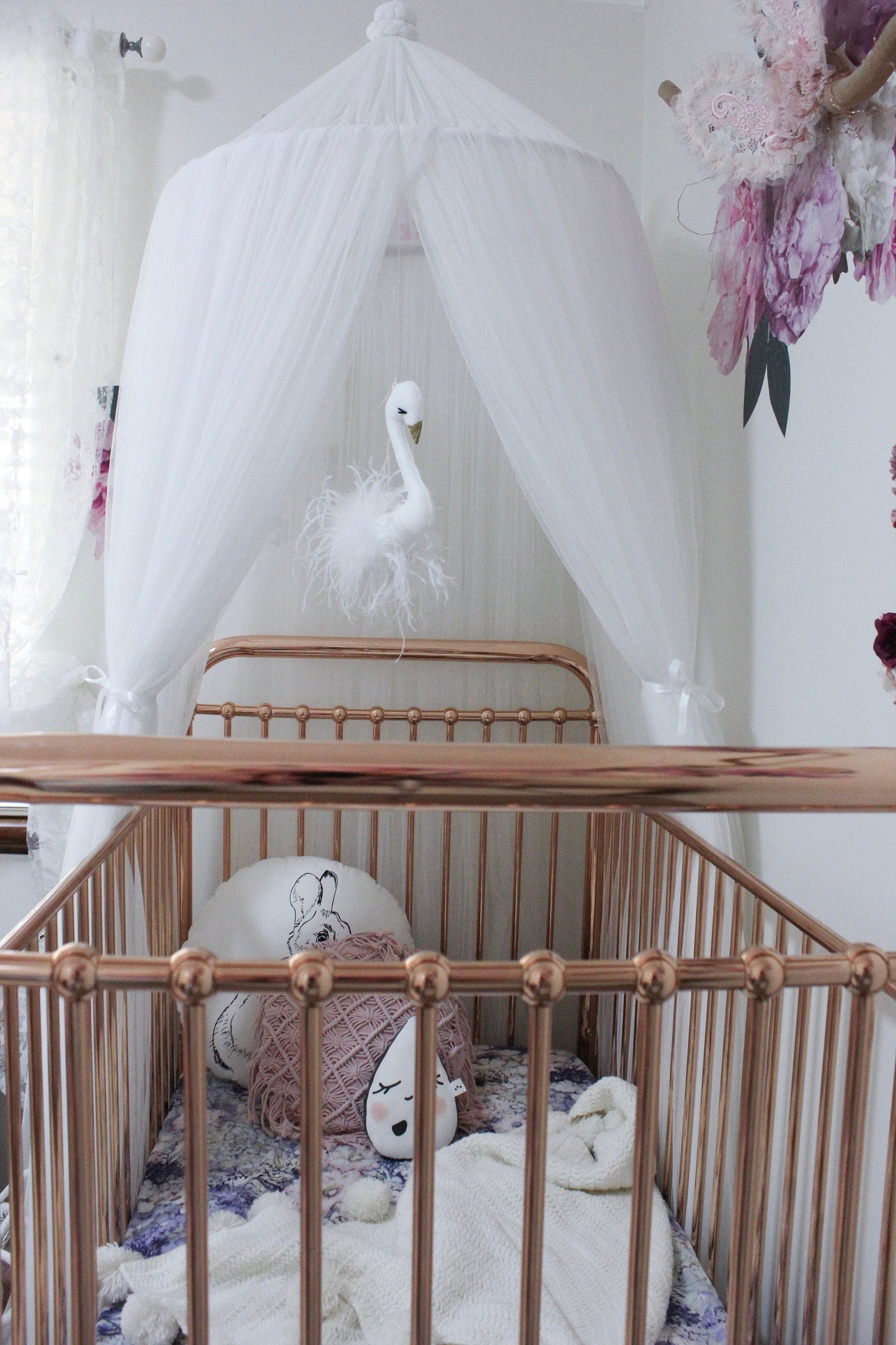 Hanging White Swan Mobile