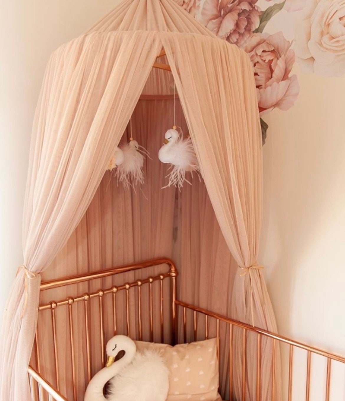 Champagne & White Swan Mobile