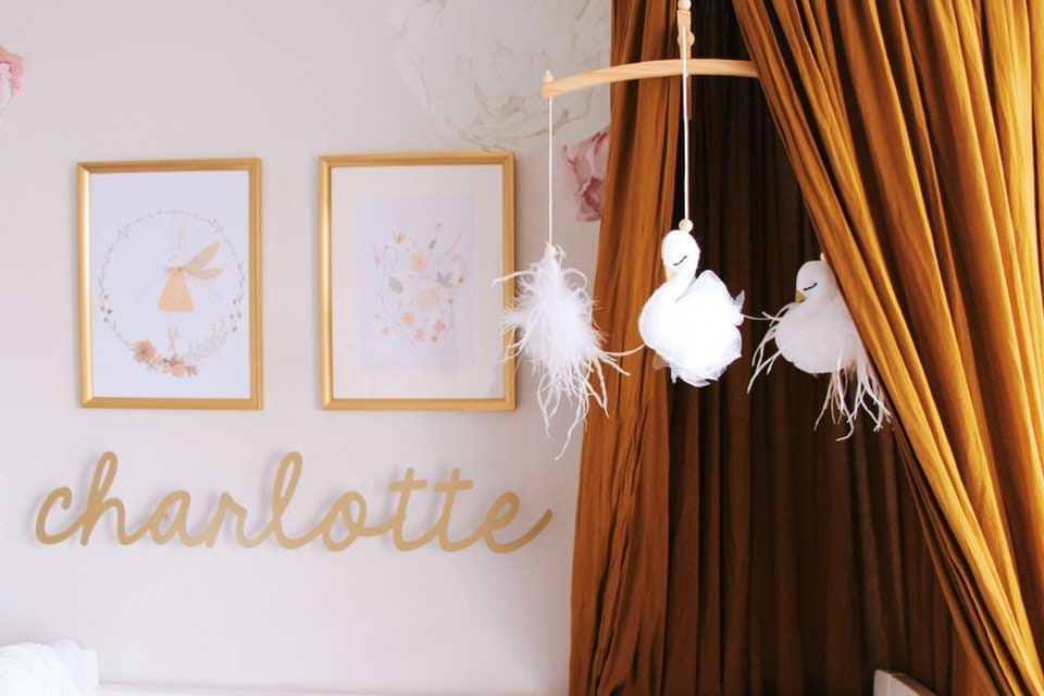 White Swan Mobile in Tulle & Feathers